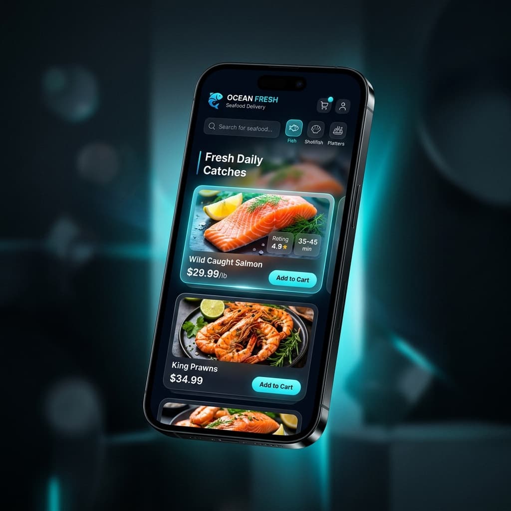 Custom Global Delivery App Mockup